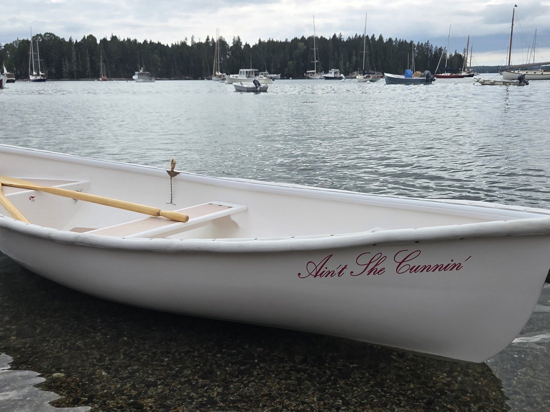 Holland Pea Pod rowing boat on the shore